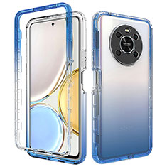 Funda Silicona Carcasa Ultrafina Transparente Goma Frontal y Trasera 360 Grados Gradiente para Huawei Honor X9 4G Gris Oscuro