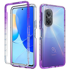 Funda Silicona Carcasa Ultrafina Transparente Goma Frontal y Trasera 360 Grados Gradiente para Huawei Nova 9 SE Morado