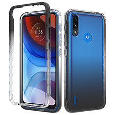 Funda Silicona Carcasa Ultrafina Transparente Goma Frontal y Trasera 360 Grados Gradiente para Motorola Moto E7 Power Azul