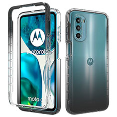 Funda Silicona Carcasa Ultrafina Transparente Goma Frontal y Trasera 360 Grados Gradiente para Motorola Moto Edge (2022) 5G Negro