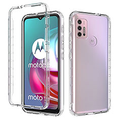 Funda Silicona Carcasa Ultrafina Transparente Goma Frontal y Trasera 360 Grados Gradiente para Motorola Moto G30 Claro