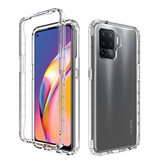 Funda Silicona Carcasa Ultrafina Transparente Goma Frontal y Trasera 360 Grados Gradiente para Oppo Reno5 Lite Claro