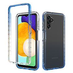 Funda Silicona Carcasa Ultrafina Transparente Goma Frontal y Trasera 360 Grados Gradiente para Samsung Galaxy A04s Azul