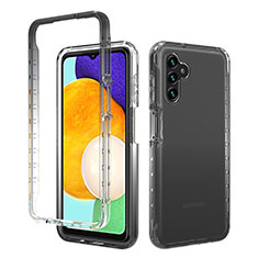 Funda Silicona Carcasa Ultrafina Transparente Goma Frontal y Trasera 360 Grados Gradiente para Samsung Galaxy A04s Gris Oscuro