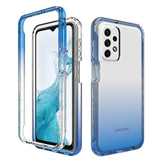 Funda Silicona Carcasa Ultrafina Transparente Goma Frontal y Trasera 360 Grados Gradiente para Samsung Galaxy A23 4G Azul