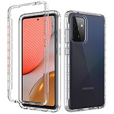 Funda Silicona Carcasa Ultrafina Transparente Goma Frontal y Trasera 360 Grados Gradiente para Samsung Galaxy A72 4G Claro