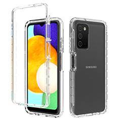 Funda Silicona Carcasa Ultrafina Transparente Goma Frontal y Trasera 360 Grados Gradiente para Samsung Galaxy M02s Claro
