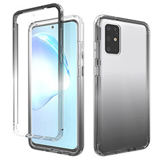 Funda Silicona Carcasa Ultrafina Transparente Goma Frontal y Trasera 360 Grados Gradiente para Samsung Galaxy S20 Plus 5G Gris Oscuro