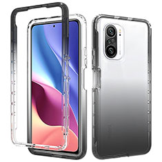 Funda Silicona Carcasa Ultrafina Transparente Goma Frontal y Trasera 360 Grados Gradiente para Xiaomi Mi 11X 5G Gris Oscuro