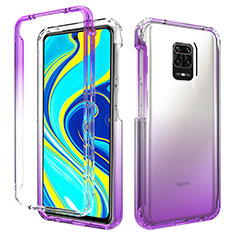 Funda Silicona Carcasa Ultrafina Transparente Goma Frontal y Trasera 360 Grados Gradiente para Xiaomi Poco M2 Pro Morado