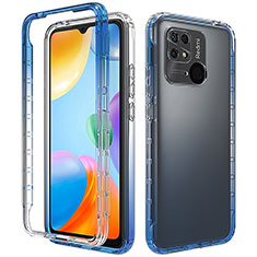 Funda Silicona Carcasa Ultrafina Transparente Goma Frontal y Trasera 360 Grados Gradiente para Xiaomi Redmi 10 India Azul