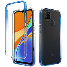 Funda Silicona Carcasa Ultrafina Transparente Goma Frontal y Trasera 360 Grados Gradiente para Xiaomi Redmi 9C Gris Oscuro