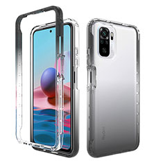 Funda Silicona Carcasa Ultrafina Transparente Goma Frontal y Trasera 360 Grados Gradiente para Xiaomi Redmi Note 11 SE India 4G Gris Oscuro