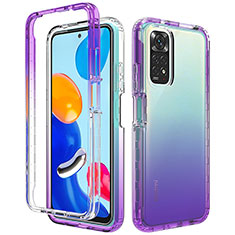 Funda Silicona Carcasa Ultrafina Transparente Goma Frontal y Trasera 360 Grados Gradiente para Xiaomi Redmi Note 12 Pro 4G Morado