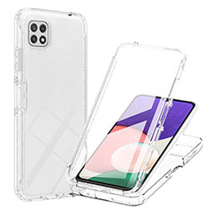 Funda Silicona Carcasa Ultrafina Transparente Goma Frontal y Trasera 360 Grados Gradiente ZJ1 para Samsung Galaxy A22s 5G Claro