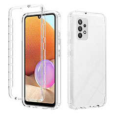 Funda Silicona Carcasa Ultrafina Transparente Goma Frontal y Trasera 360 Grados Gradiente ZJ2 para Samsung Galaxy A32 4G Claro