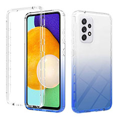 Funda Silicona Carcasa Ultrafina Transparente Goma Frontal y Trasera 360 Grados Gradiente ZJ2 para Samsung Galaxy A52 4G Azul