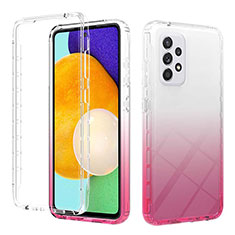 Funda Silicona Carcasa Ultrafina Transparente Goma Frontal y Trasera 360 Grados Gradiente ZJ2 para Samsung Galaxy A52s 5G Rosa