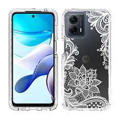 Funda Silicona Carcasa Ultrafina Transparente Goma Frontal y Trasera 360 Grados JX1 para Motorola Moto G 5G (2023) Blanco