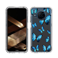 Funda Silicona Carcasa Ultrafina Transparente Goma Frontal y Trasera 360 Grados JX1 para Nokia X100 5G Azul