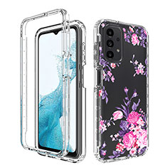 Funda Silicona Carcasa Ultrafina Transparente Goma Frontal y Trasera 360 Grados JX1 para Samsung Galaxy A23 4G Rosa