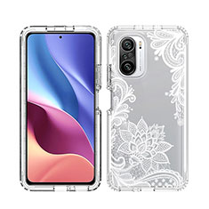 Funda Silicona Carcasa Ultrafina Transparente Goma Frontal y Trasera 360 Grados JX1 para Xiaomi Redmi K40 5G Blanco