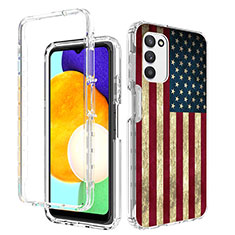 Funda Silicona Carcasa Ultrafina Transparente Goma Frontal y Trasera 360 Grados JX3 para Samsung Galaxy A03s Multicolor