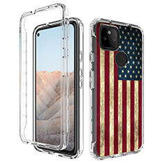 Funda Silicona Carcasa Ultrafina Transparente Goma Frontal y Trasera 360 Grados para Google Pixel 5a 5G Multicolor