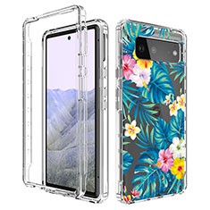 Funda Silicona Carcasa Ultrafina Transparente Goma Frontal y Trasera 360 Grados para Google Pixel 6 Pro 5G Azul Cielo