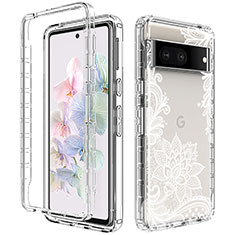 Funda Silicona Carcasa Ultrafina Transparente Goma Frontal y Trasera 360 Grados para Google Pixel 7 5G Blanco