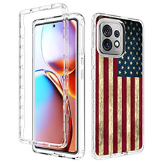 Funda Silicona Carcasa Ultrafina Transparente Goma Frontal y Trasera 360 Grados para Motorola Moto Edge 40 Pro 5G Multicolor