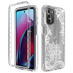 Funda Silicona Carcasa Ultrafina Transparente Goma Frontal y Trasera 360 Grados para Motorola Moto G Stylus (2022) 4G Blanco