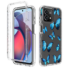 Funda Silicona Carcasa Ultrafina Transparente Goma Frontal y Trasera 360 Grados para Motorola Moto G Stylus (2023) 4G Azul