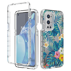 Funda Silicona Carcasa Ultrafina Transparente Goma Frontal y Trasera 360 Grados para OnePlus 9 Pro 5G Azul Cielo