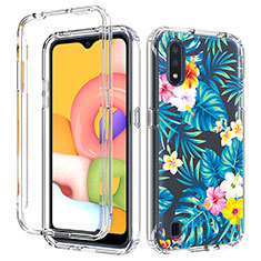 Funda Silicona Carcasa Ultrafina Transparente Goma Frontal y Trasera 360 Grados para Samsung Galaxy A01 SM-A015 Multicolor