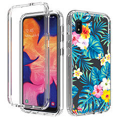 Funda Silicona Carcasa Ultrafina Transparente Goma Frontal y Trasera 360 Grados para Samsung Galaxy A10e Azul Cielo