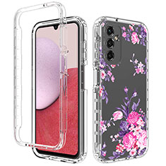 Funda Silicona Carcasa Ultrafina Transparente Goma Frontal y Trasera 360 Grados para Samsung Galaxy A14 4G Rosa