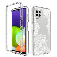 Funda Silicona Carcasa Ultrafina Transparente Goma Frontal y Trasera 360 Grados para Samsung Galaxy A22 4G Blanco