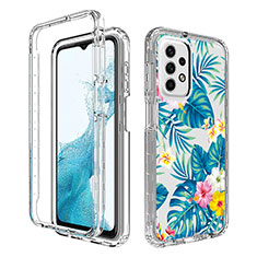 Funda Silicona Carcasa Ultrafina Transparente Goma Frontal y Trasera 360 Grados para Samsung Galaxy A23 4G Azul Cielo