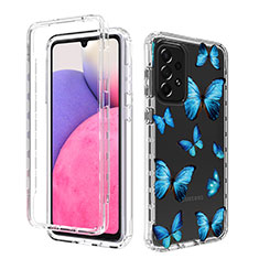 Funda Silicona Carcasa Ultrafina Transparente Goma Frontal y Trasera 360 Grados para Samsung Galaxy A33 5G Azul