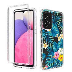 Funda Silicona Carcasa Ultrafina Transparente Goma Frontal y Trasera 360 Grados para Samsung Galaxy A33 5G Cian