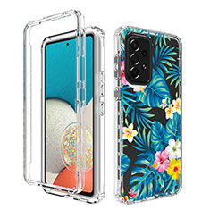 Funda Silicona Carcasa Ultrafina Transparente Goma Frontal y Trasera 360 Grados para Samsung Galaxy A53 5G Azul Cielo