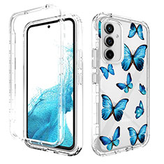 Funda Silicona Carcasa Ultrafina Transparente Goma Frontal y Trasera 360 Grados para Samsung Galaxy A54 5G Azul