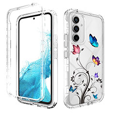 Funda Silicona Carcasa Ultrafina Transparente Goma Frontal y Trasera 360 Grados para Samsung Galaxy A54 5G Gris Oscuro