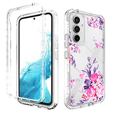 Funda Silicona Carcasa Ultrafina Transparente Goma Frontal y Trasera 360 Grados para Samsung Galaxy A54 5G Oro Rosa