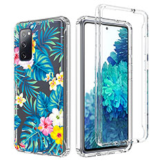 Funda Silicona Carcasa Ultrafina Transparente Goma Frontal y Trasera 360 Grados para Samsung Galaxy S20 Lite 5G Azul Cielo