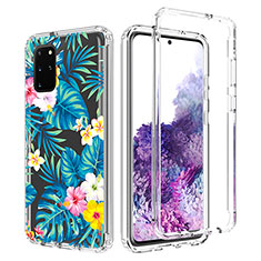 Funda Silicona Carcasa Ultrafina Transparente Goma Frontal y Trasera 360 Grados para Samsung Galaxy S20 Plus 5G Azul Cielo