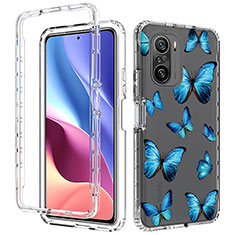 Funda Silicona Carcasa Ultrafina Transparente Goma Frontal y Trasera 360 Grados para Xiaomi Mi 11X 5G Azul