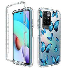 Funda Silicona Carcasa Ultrafina Transparente Goma Frontal y Trasera 360 Grados para Xiaomi Redmi 10 (2022) Azul