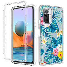 Funda Silicona Carcasa Ultrafina Transparente Goma Frontal y Trasera 360 Grados para Xiaomi Redmi Note 10 Pro Max Azul Cielo